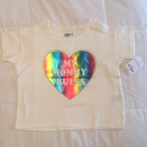 Crazy 8 Mommy Rules Heart Short Sleeve Tee